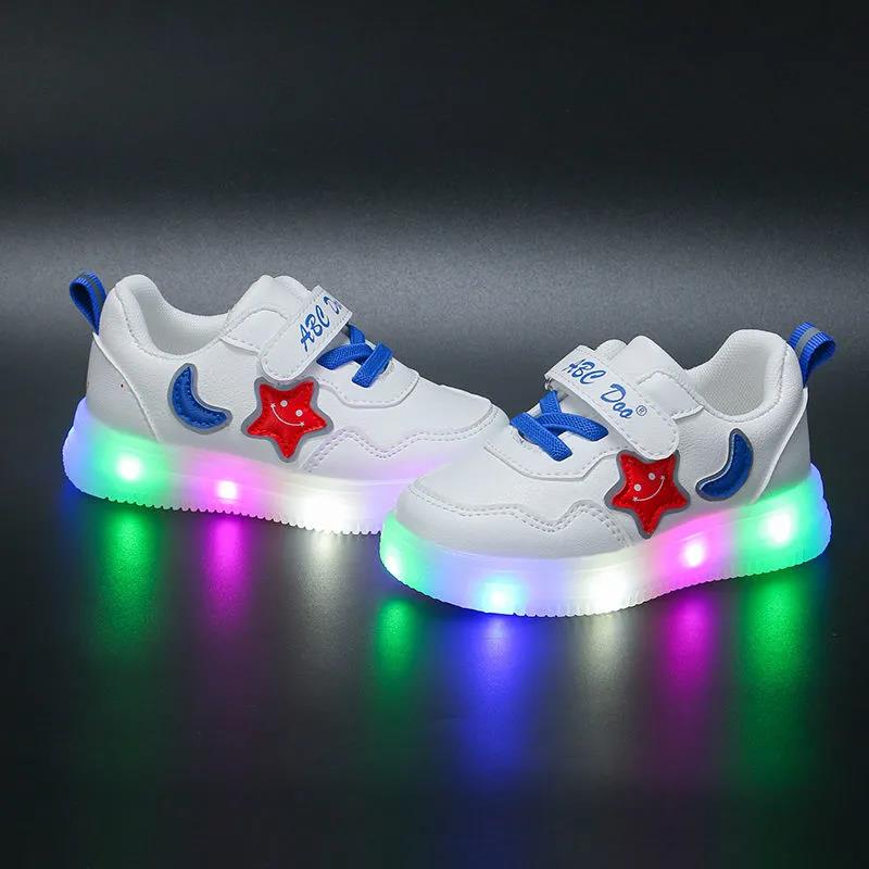 Spring and Autumn Small White Shoes, Board Shoes, Boys' Single Shoes, Girls' Toddlers, Non Slip and Wear-resistant Soft Soled Velcro, Versatile