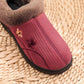 Women's Winter Indoor Velvet Embroidered Bag Heel Warm Indoor Household Cotton Shoes