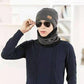 Winter Hats Men's Thickened Plus Velvet Warm Hat Woolen Knitted Hats Bib Caps Earmuffs Riding Cotton Hats