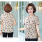 Summer Women's Short-sleeved T-shirt Plus Size Bottoming Shirt Polka Dot Shirt Fabric Light and Breathable Cool Bottoming Inner Wear
