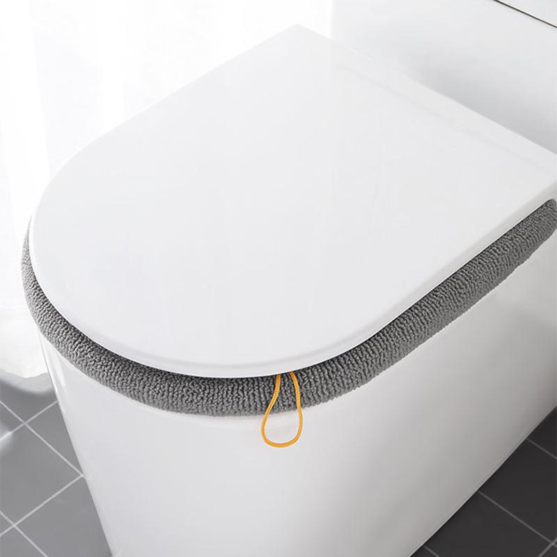 Toilet Seat Cushion Household Winter Thick Plush Toilet Cushion Toilet Cover Four Seasons General Plus Velvet Toilet Washer