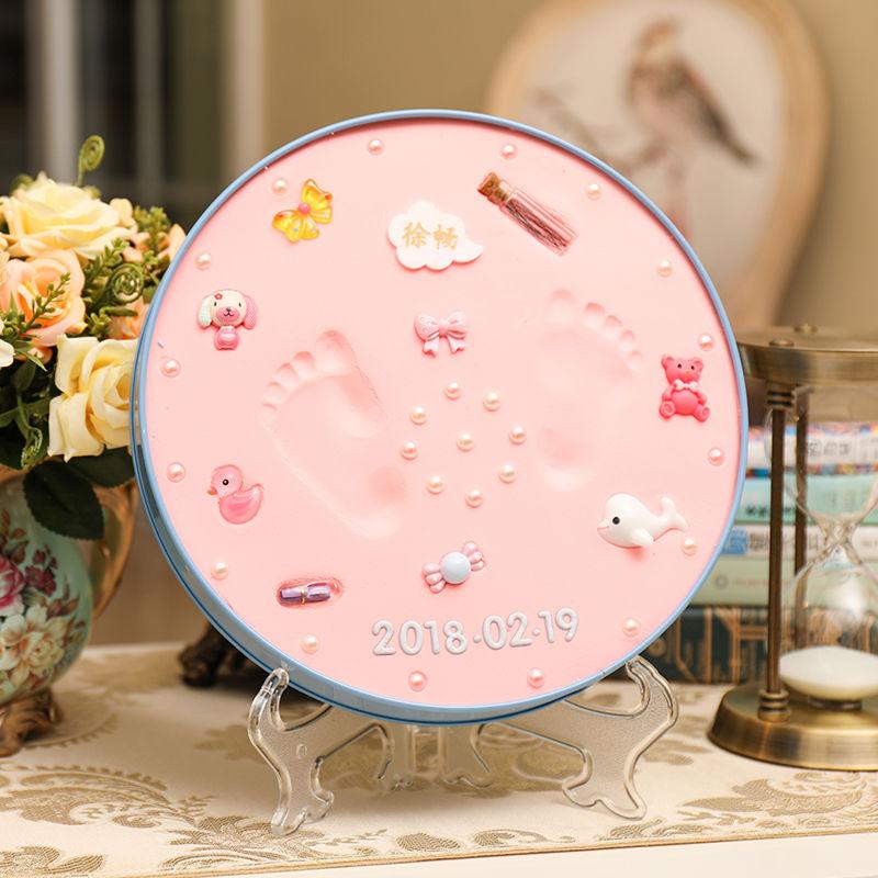 Hand Foot Inkpad Baby Fetal Hair Souvenir DIY Baby Baby Newborn One Hundred Days Old Homemade Gift Permanent