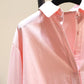 Women's Cotton Shirt with Long Sleeves and Loose Design The Fabric Is Soft Breathable and Sweat-absorbing Solid Color Shirt