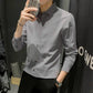 Long-sleeved Shirt Men's Trendy Slim Tops, Pure Cotton Casual Spring and Autumn Shirts, Bottoming Shirts, Young Men's Clothing
