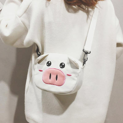 One-shoulder Canvas Bag Girls Students Hundred Sets of Lovely Fashion Ins Net Red Small Black Bag