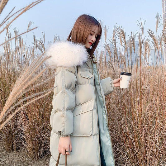 Women's Mid-length Over-the-knee Winter Padded Clothes Fashion Loose Students Thick Bread Clothes