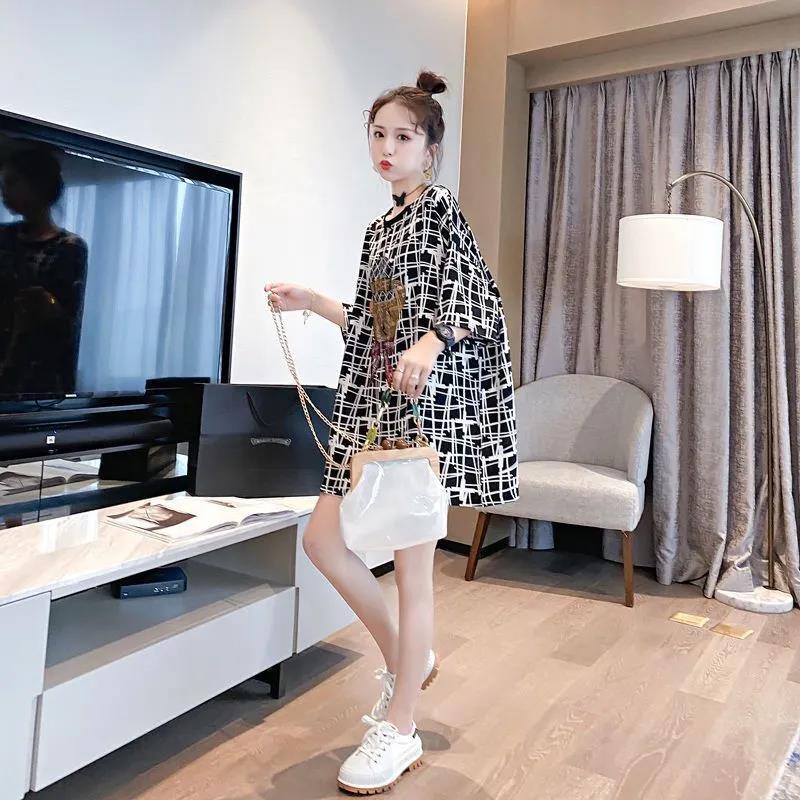 M-XXXXL Women's Summer Dress Backless Bowknot Short Sleeve Round Neck Printing Daily Wear Office Dating Party