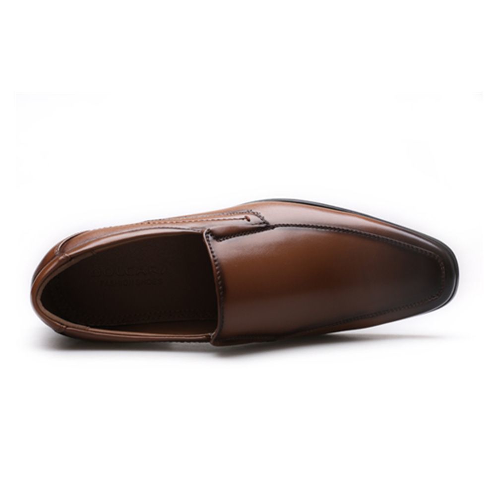 Vintage Design Men's Casual Leather Shoes High Quality Elegant Formal Wedding Casual Shoes Men Light Slip on Office Oxford