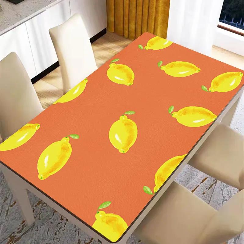 Leather Tablecloth Table Mat Waterproof Oil-proof Disposable Anti-scalding PVC TV Cabinet Coffee Table Mat