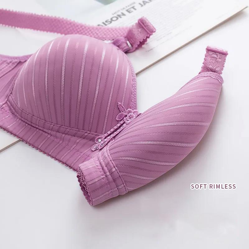 Large Size Bra No Steel Ring Underwear Women Gather Big Breasts Show Small Thin Anti-sagging Beautiful Back Sexy Breastfeeding Bra