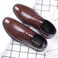 Summer Breathable Casual All-match Formal British Style Soft Leather Shoes Shiny Style