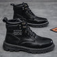 Plus Velvet Padded Winter Warm Snow Boots Men's Leather Cotton Shoes Waterproof Non-slip Trendy Martin Boots