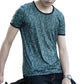 Summer Ice Silk Ultra-thin Breathable Men's Short-sleeved T-shirt Men's Round Neck Half-sleeved T-shirt for Young and Middle-aged People