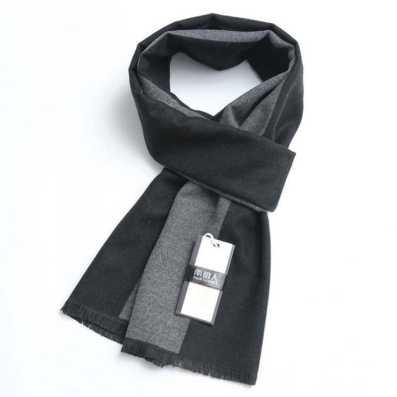 Wool Scarf Men's Winter All-match Scarf Windproof and Warm Scarf