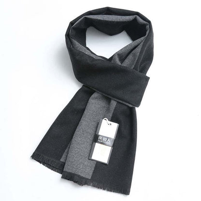 Wool Scarf Men's Winter All-match Scarf Windproof and Warm Scarf