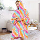 Venustas Wearable Blanket Hoodie Oversized Sherpa Blanket Hoodie Sweatshirt  Unisex Cozy Warm Soft Hoodie Blanket for Adults