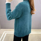 Chenille Lace Pullover Sweater Ladies Large Size Loose Half Turtleneck Sweater Solid Color Bottoming Knit Sweater