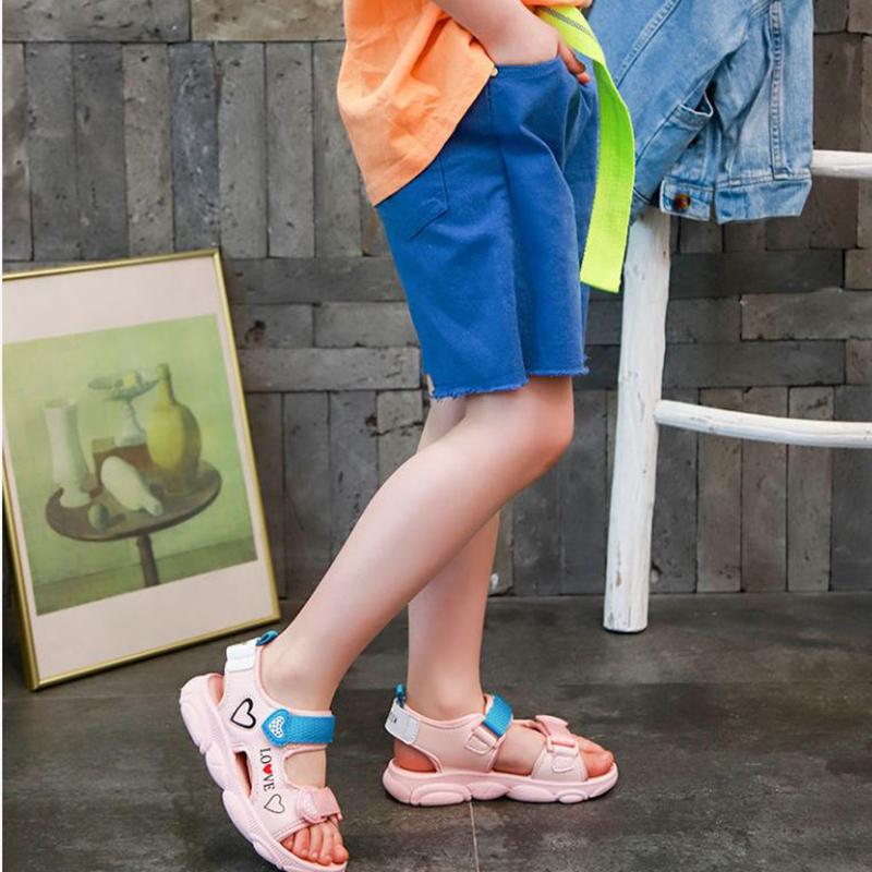 Girls' Sandals  Summer Big Children's Fashion Princesses Little Girls Soft Bottom Non-slip, Open Toe Lightweight  Breathable Children's Beach Sandals