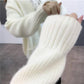 Cardigan Sweaters Women Autumn Winter Fashion Long Sleeve Knitted Sweaters Loose Cardigan Coat