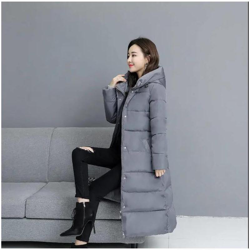 Autumn and Winter Down Coat Women's Mid-length Slim Plus Size Long Coat Cotton-padded Coat Women's Jacket