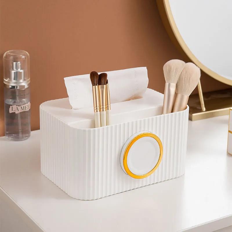 Tissue Box Drawer Paper Box Wall Mounted Remote Control Storage Wet Wipes Box Organizer Living Room Bathroom Toilet Multifunctional Paper Drawer Box