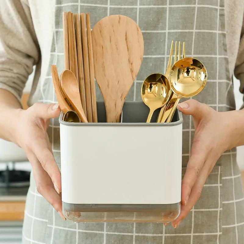 Chopsticks Basket Rack Holder Multifunctional Drain Chopsticks Cage Household Chopsticks Cage Chopstick Tube Kitchen Tableware Spoon Storage Box