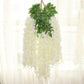 Artificial Wisteria Flower Bean Flower String Violet Plastic Silk Flower Decoration Vine Plant Flower Wedding Fake Flower Rattan