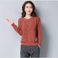Spring and Autumn Round Neck Knit Bottoming Shirt Pullover Short Loose Top Fashion All-match Female Sweater
