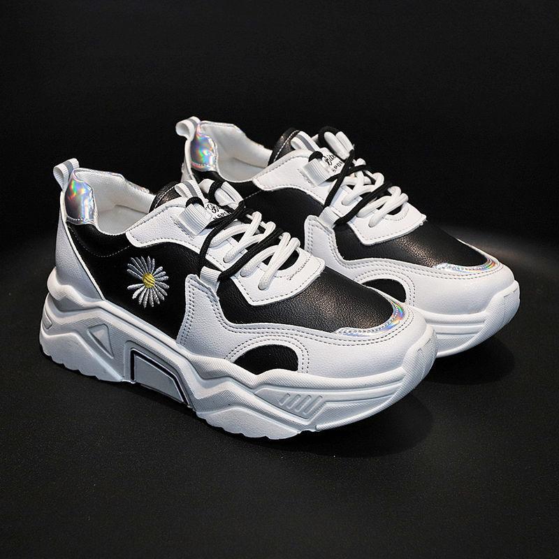 Korean Style Female Student Breathable Shoes Spring and Summer Fashion All-match Platform Sneakers Casual Outdoor Running Shoes