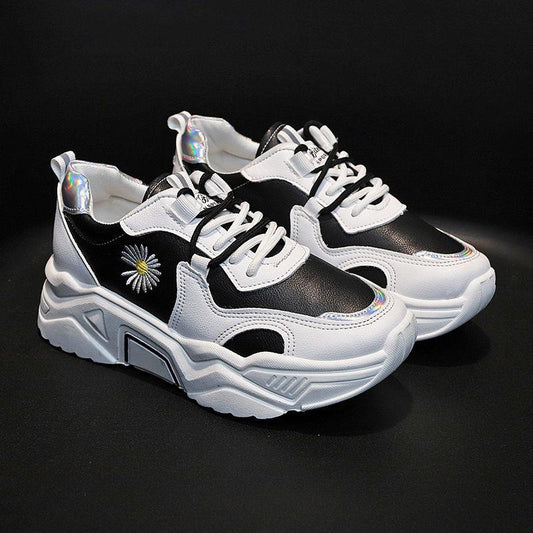 Korean Style Female Student Breathable Shoes Spring and Summer Fashion All-match Platform Sneakers Casual Outdoor Running Shoes
