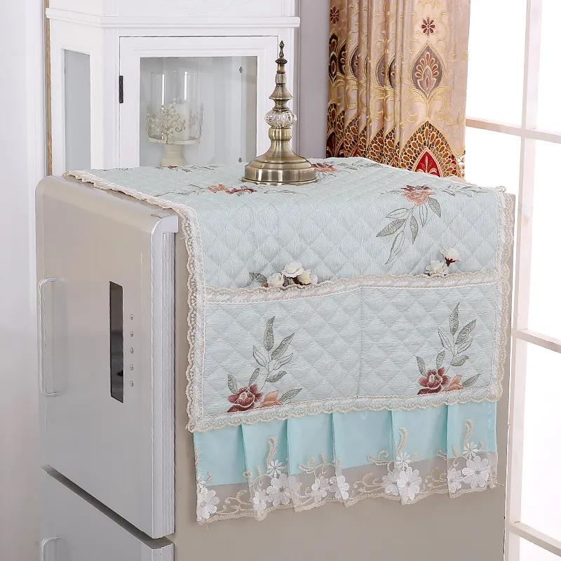 Thickened Fabric Lace Refrigerator Towel Refrigerator Cover Dust Cover Refrigerator Cover