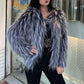 Autumn and Winter Short Mink Fur Coat Fashion Simple Coat Long Sleeve Temperament Female Jacket