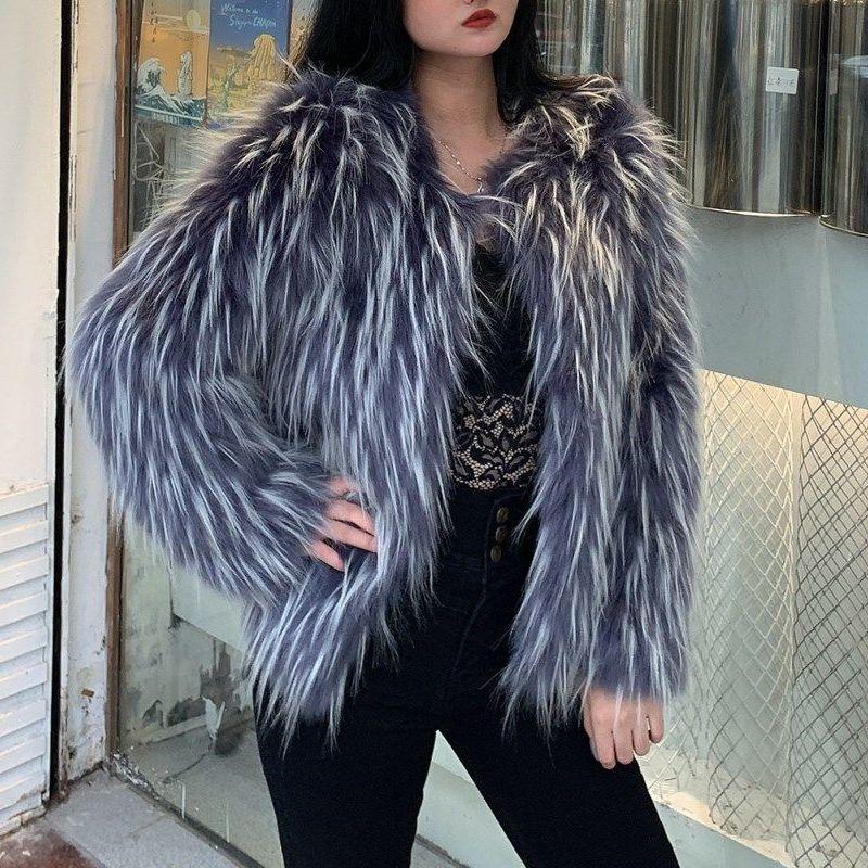 Autumn and Winter Short Mink Fur Coat Fashion Simple Coat Long Sleeve Temperament Female Jacket
