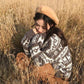 Christmas Theme Women 3 Colors Elk Print Long Section Sweater Crew Neck Loose Pullover Top