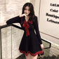 Dress Women Long Sleeve Spring and Autumn Dress Women Lace Sailor Suit Fashion Slim Skirt