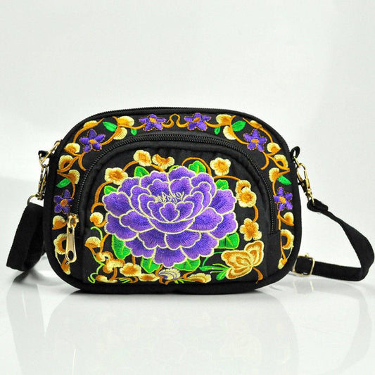 Embroidery Floral Women Messenger Bag Hmong Vintage Chinese National Style Crossbody Sh