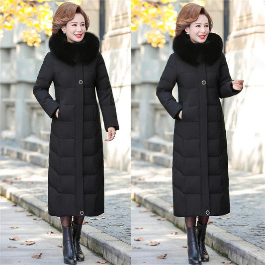 Middle-aged and Elderly Women's Cotton-padded Jacket Loose Plus Fertilizer Plus Size Winter Jacket Thickened Cotton Jacket