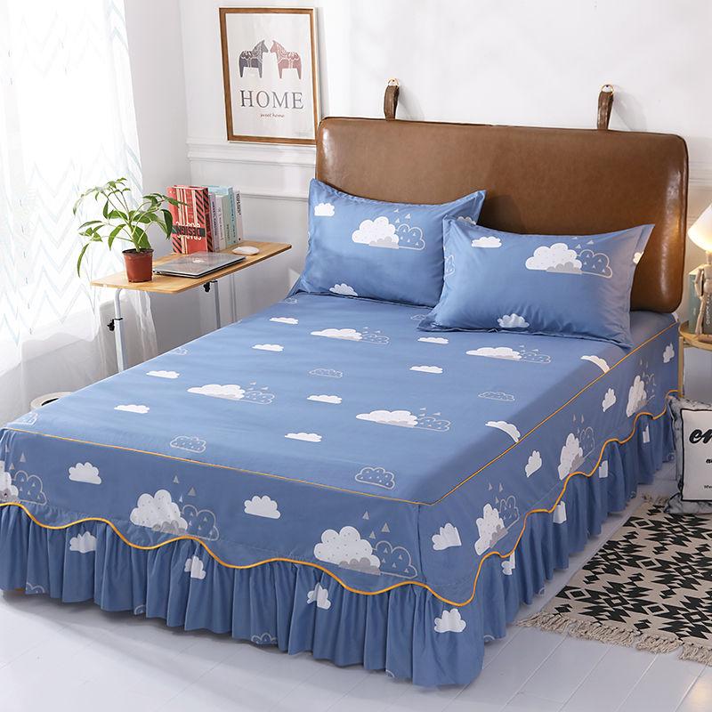 Fashion Printing Mattress Cover Non-slip Fitting Sheet Queen Bed Mattress Cover Breathable Dust Cover