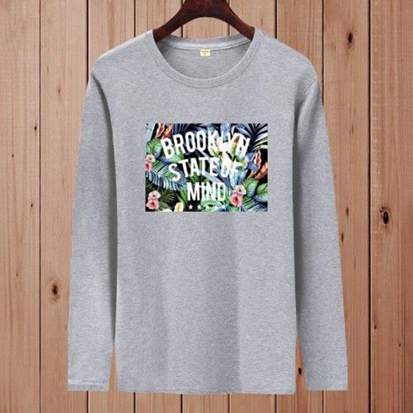 Long-sleeved T-shirt Men's Round Neck Cotton Sweater T-shirt Men's Slim Clothing Spring and Autumn