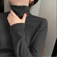 Double-sided Brushed Velvet Turtleneck Bottoming Shirt Women's Winter Thickened Sweater Slim Fit Stretch Knitted Sweater