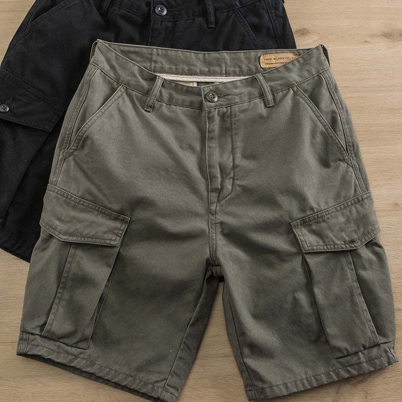 Summer Overalls Shorts Sports Five-point Pants Men's Loose Straight Multi-pocket Casual Pants