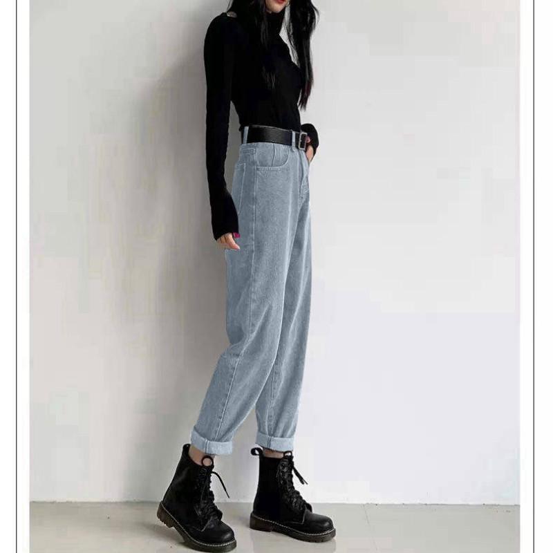 High-waisted denim wide-leg pants women's loose drooping summer new style retro straight pants