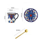 Bohemian Cup and Saucer Package Ceramic Cup Breakfast Milk Cup Net Red Water Cup Household Cup High-value Mug