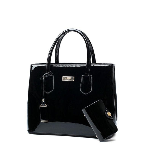 Fashion Minimalist Patent Leather Handbag Female Bright Skin Wild Messenger Bag Women Shoulder Bag