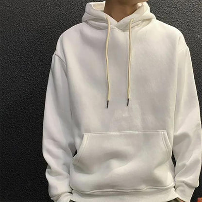 Autumn Pullover Hooded Sweater Men's Loose Men's Casual Solid Color Plus Size Sweater Jacket Sweatshirts