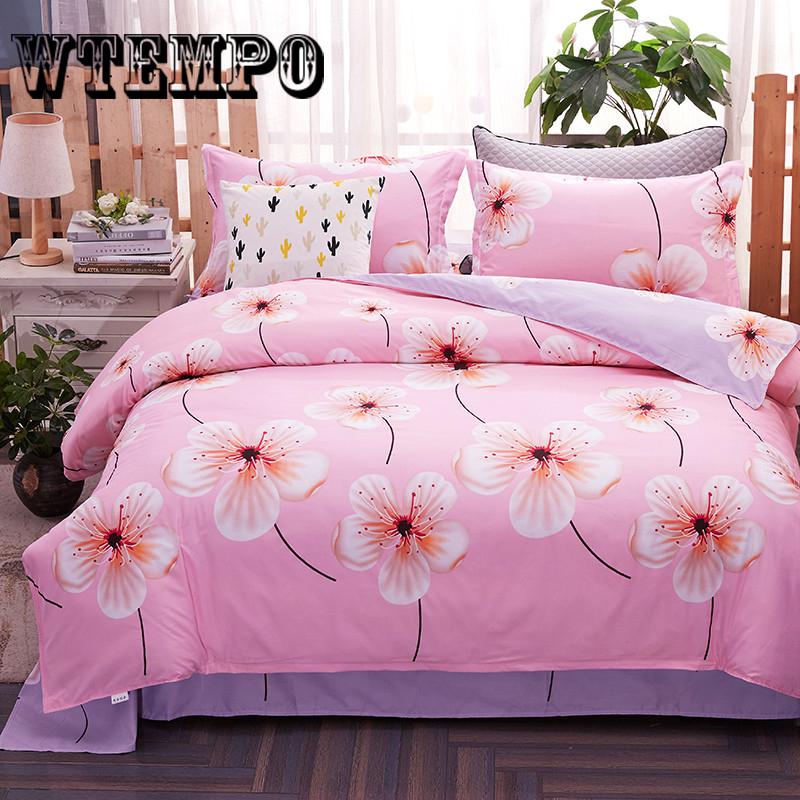 Wtempo Brand 3pcs Bedding Set Quilt Cover Duvet Cover Set Pillowcase Queen King Size Comforter Set