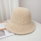 Hat Women Korean Version of The Tide Black Fisherman Hat Autumn and Winter Plush Thickened Big Brim Hat Women