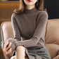 Autumn and Winter Half Turtleneck Slim Sweater Women's Simple Commuter Long-sleeved Top All-match Fashion Bottoming Shirt