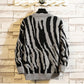Autumn and Winter Knit Sweater Loose Sweater Zebra Striped Retro Color Matching Sweater Suitable for Students and Young Men
