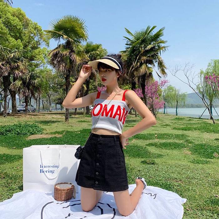 S-5XL Women Large Size Black Denim Skirt High Waist Thin Student Bag Hip Skirt A-line Skirt